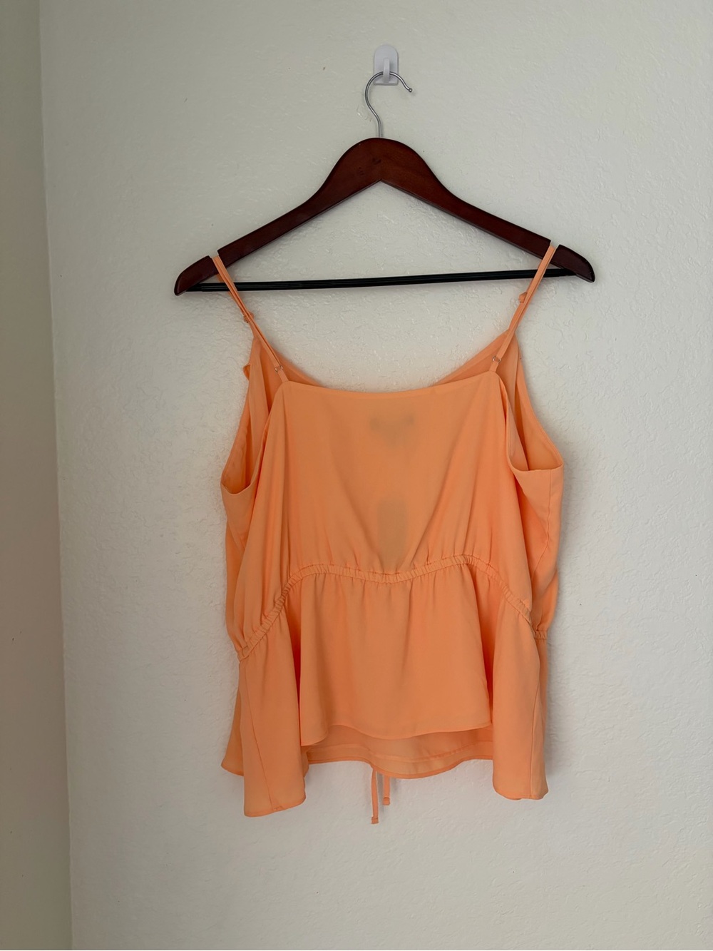 Express Peach Ruffle Tie-Front Cami - Picture 5 of 8